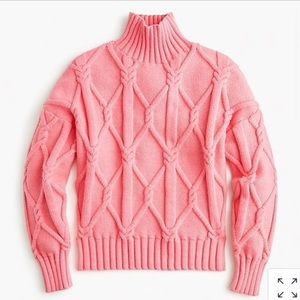 J.Crew Collection Mock Neck Cable-knit Sweater, XS